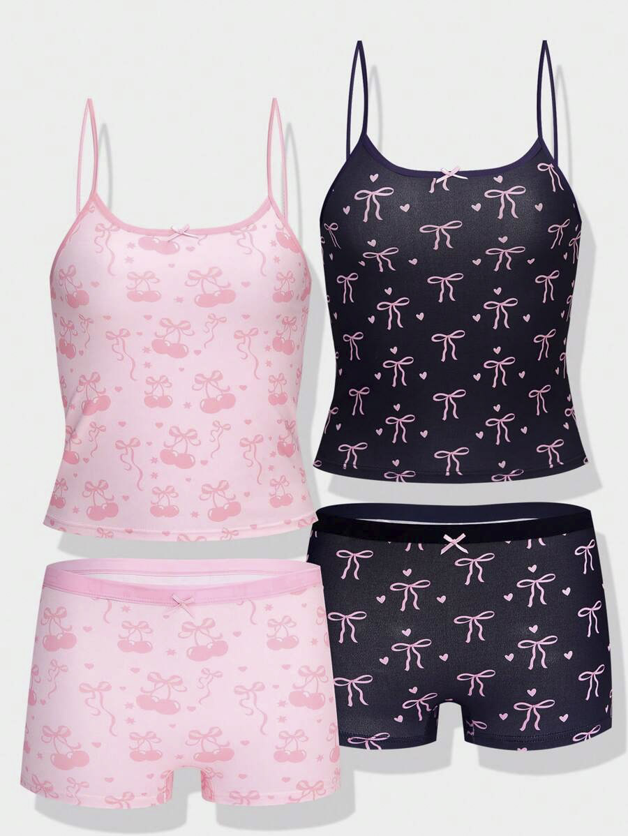 Girls Vest And Briefs Set