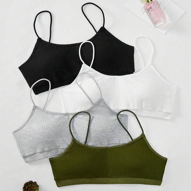 Girls Knitted Ribbed Bralette
