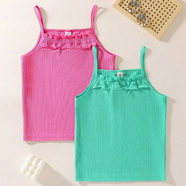 Girls Solid Color Vest