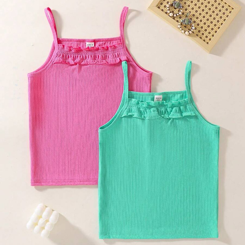 Girls Solid Color Vest