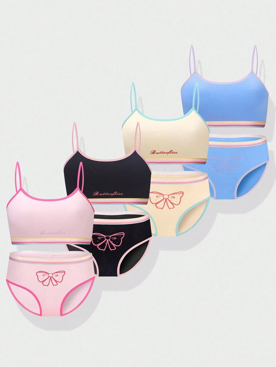 Girls Color Print Bra