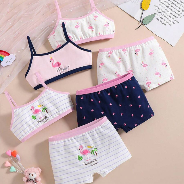 Girls Flamingo Printed Bra