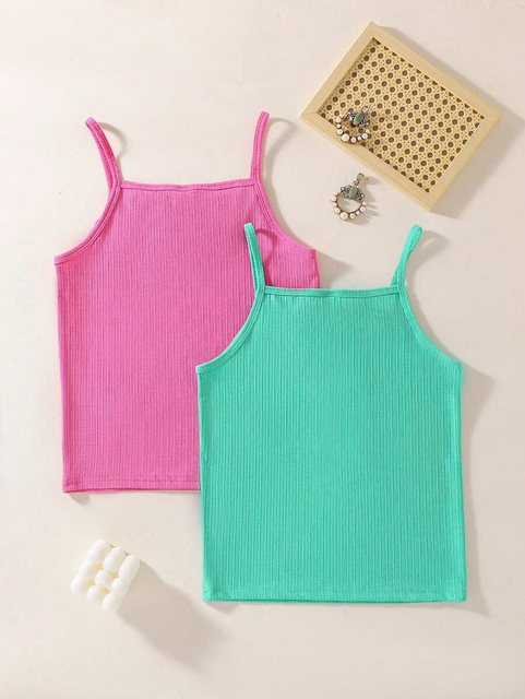 Girls Solid Color Vest
