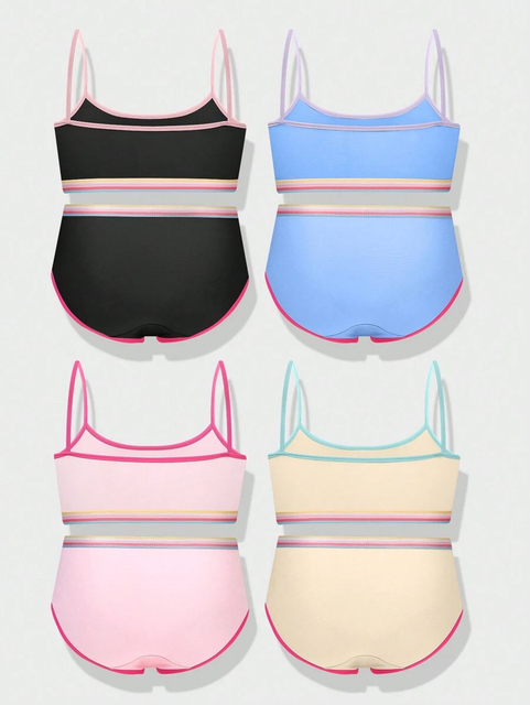 Girls Color Print Bra