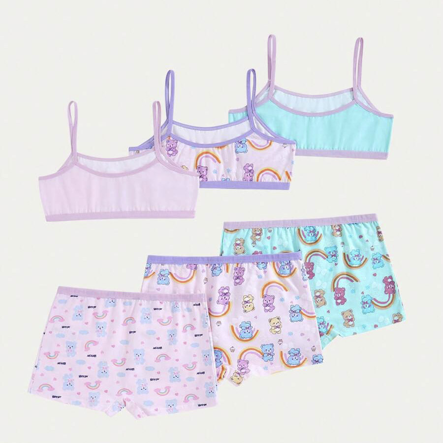Bear Print Cute Underwear Set