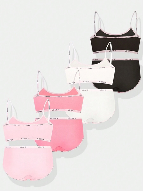 English Letter Print Bra