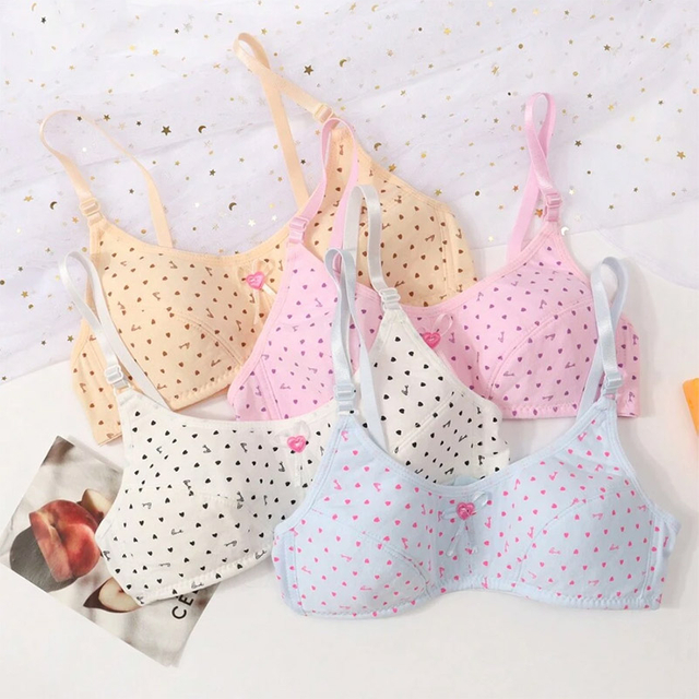 Heart Pattern Underwear Bra