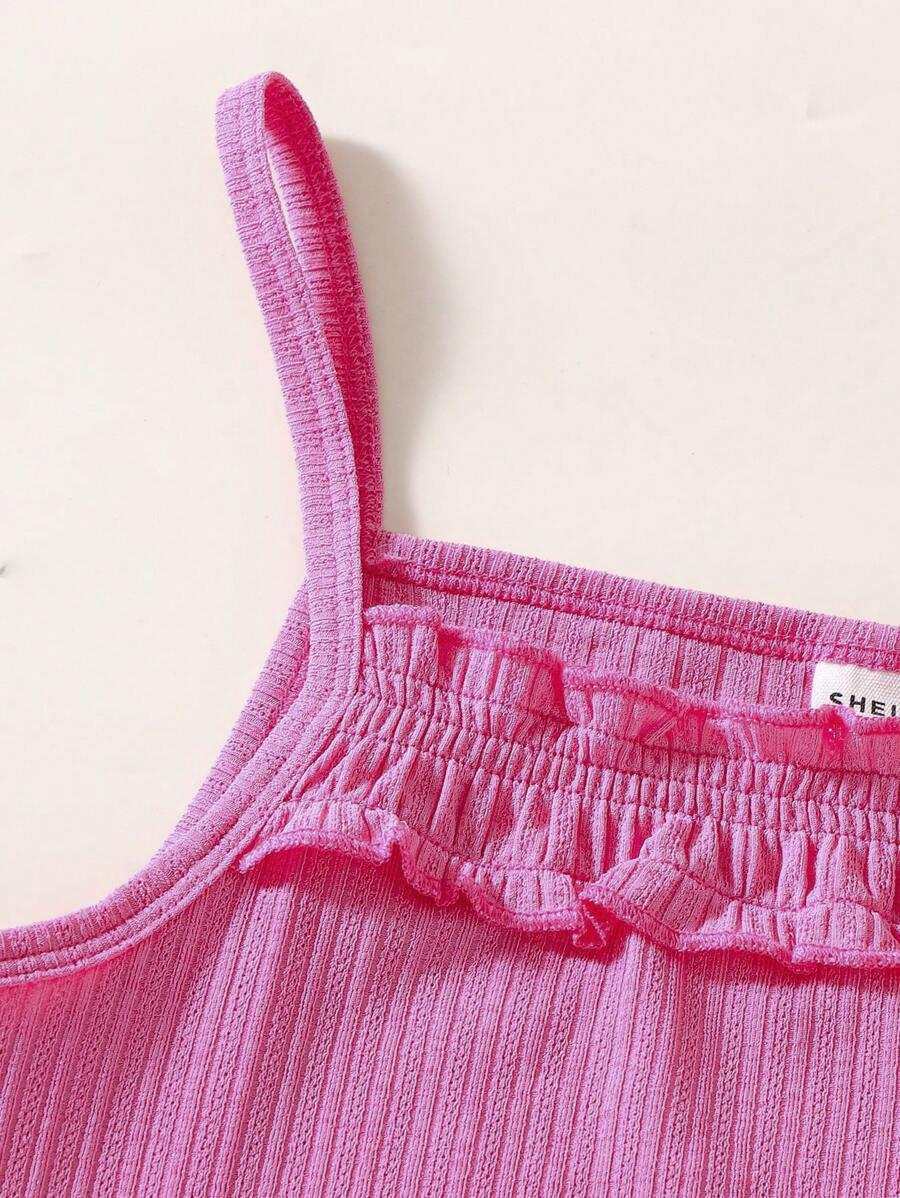Girls Solid Color Vest