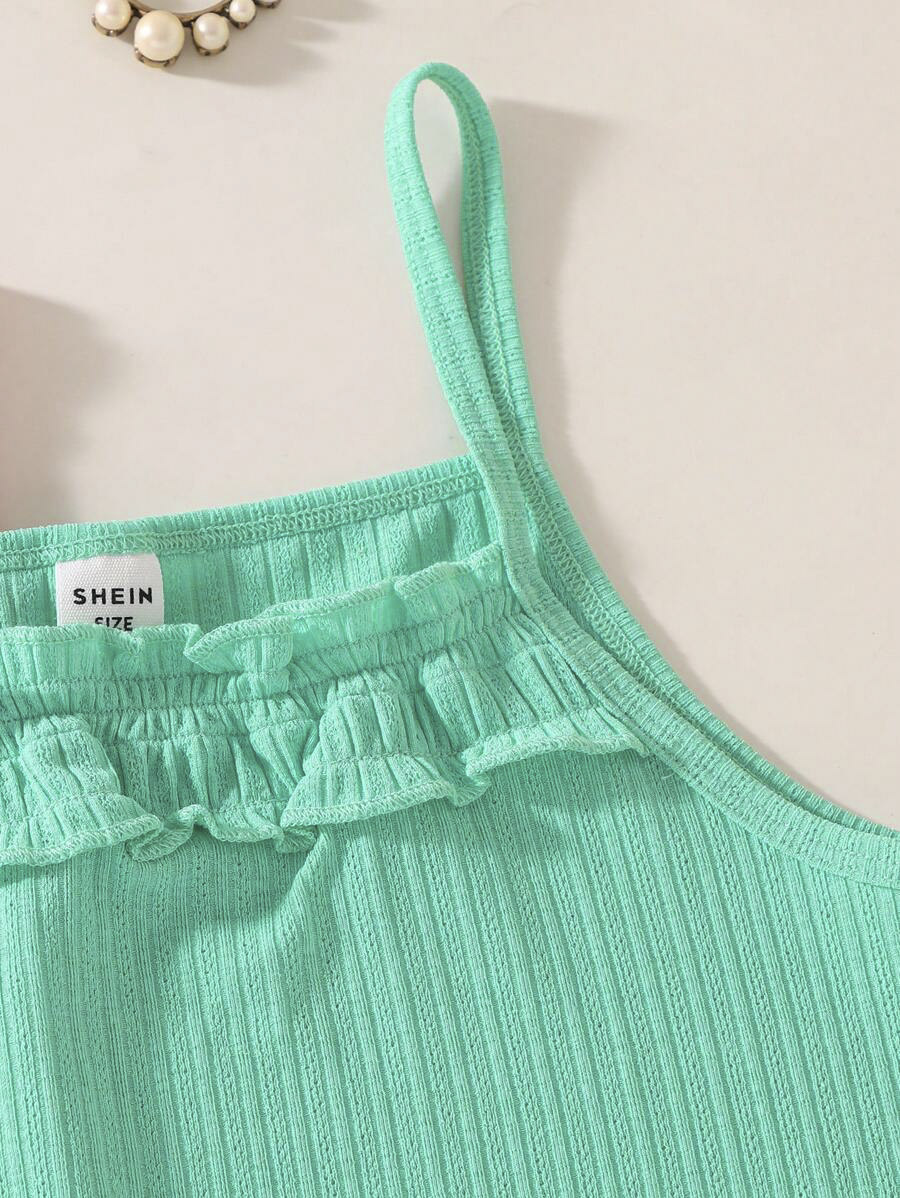 Girls Solid Color Vest