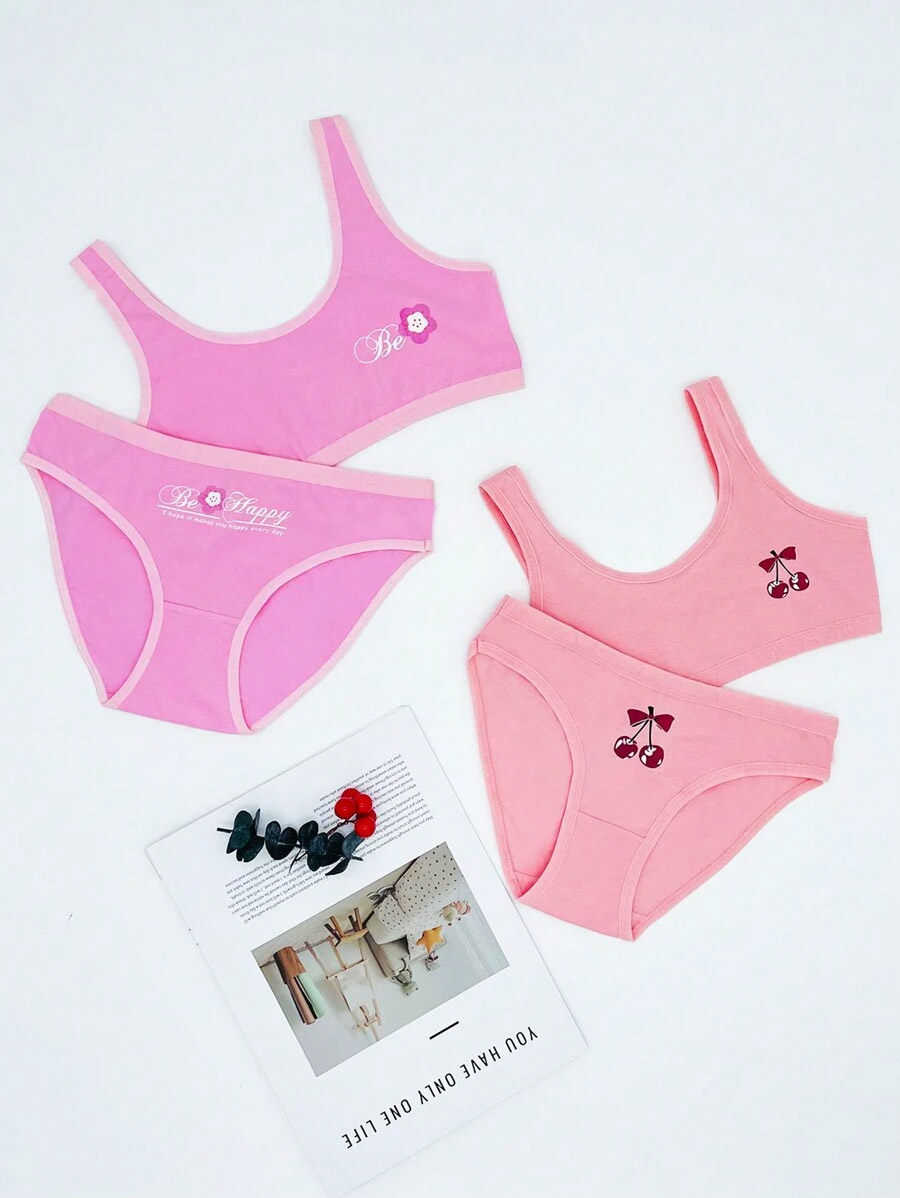 Girls Wireless Underwear Set