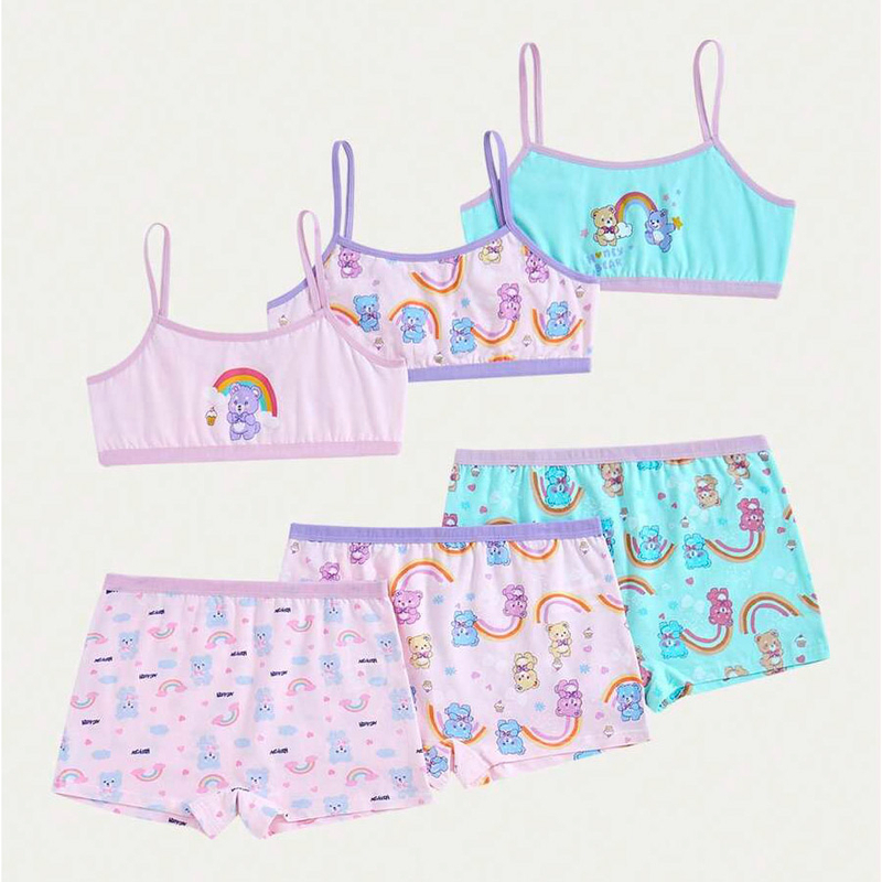 Bear Print Cute Underwear Set