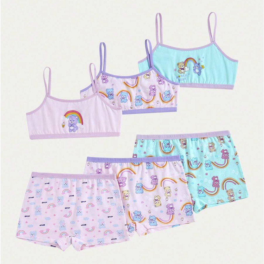 Bear Print Cute Underwear Set