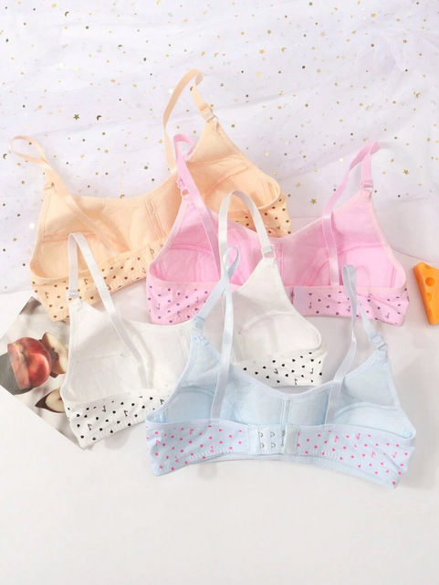 Heart Pattern Underwear Bra