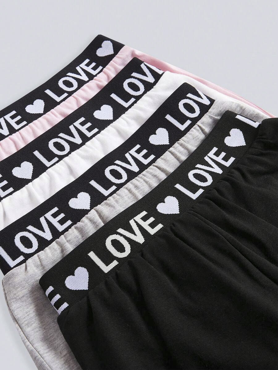 Girls Heart Print Elastic Bra
