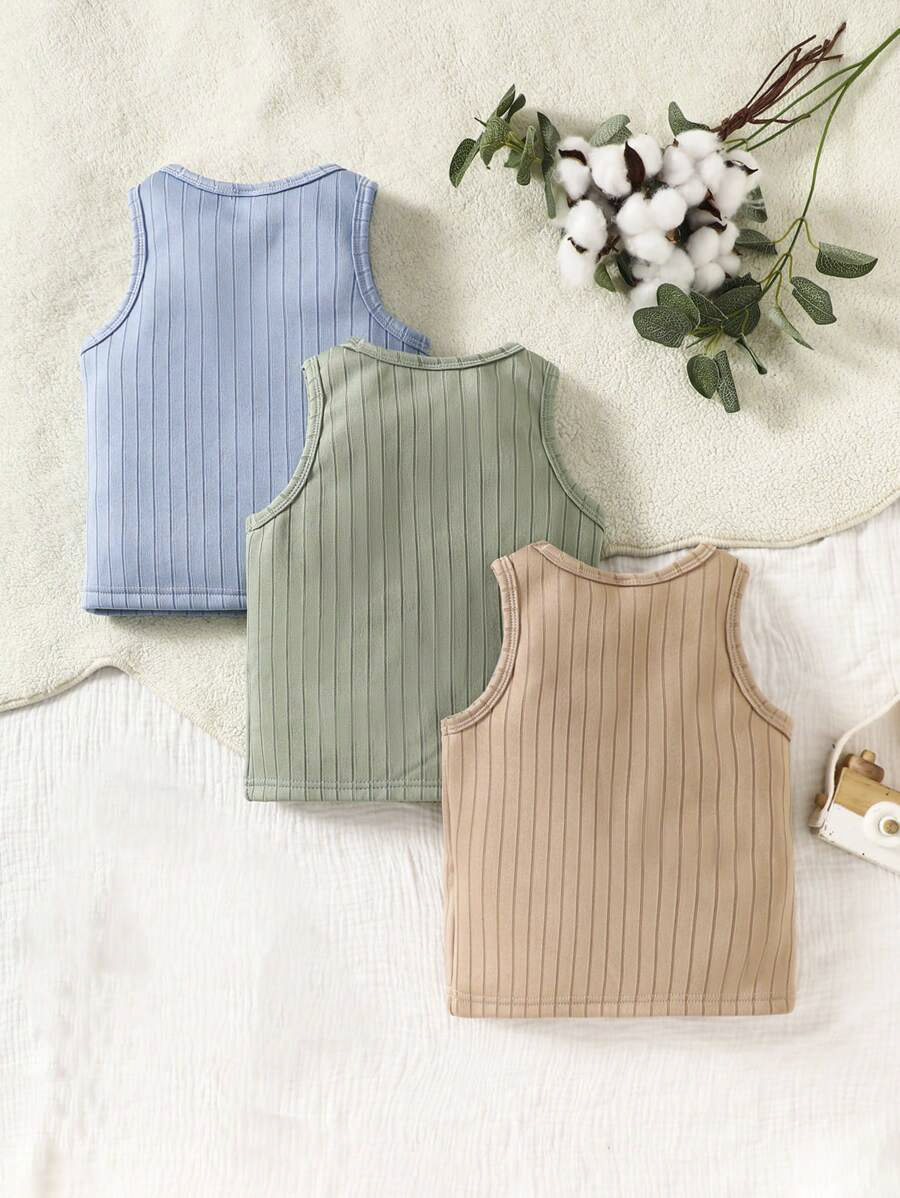 Boys Thermal Undershirt Vest Set